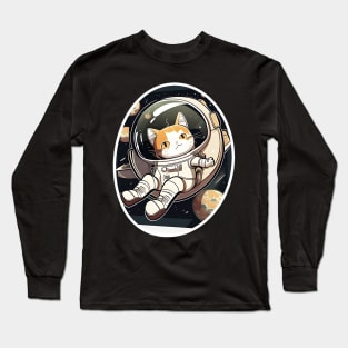 Cat Astronaut, Space Kitty, Catronaut - Cat Lover Long Sleeve T-Shirt